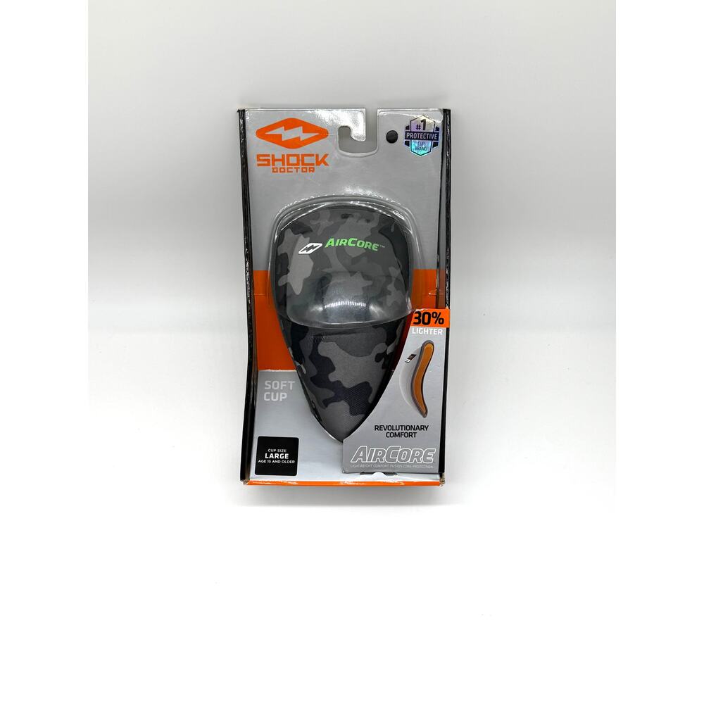 Shock Doctor AirCore Soft Cup Large Camo Athletic Protective Cup New